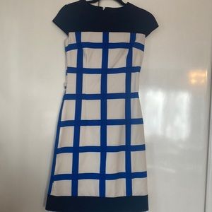 Blue, White Dress, Size Small, Company Yare, Mid length, Short sleeve dress